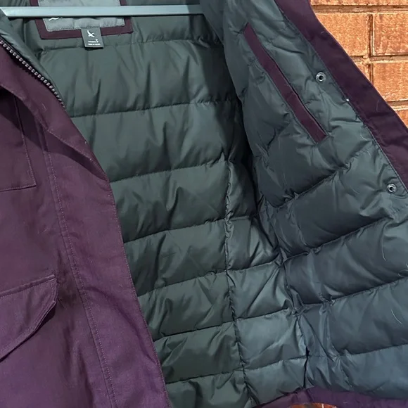 Eddie Bauer women's small dark purple Weatheredge down parka jacket EB650 - Picture 4 of 13